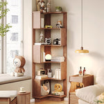 Stylish Brown Natural Ash Wood Storage Rack - Durable & Elegant Organization Solution fjjj-1663