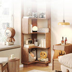 Stylish Brown Natural Ash Wood Storage Rack - Durable & Elegant Organization Solution fjjj-1663