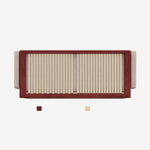 Stylish Beige Sofa with Natural Wood Frame | Cotton, Linen & Leathaire Blend fjnl-1579