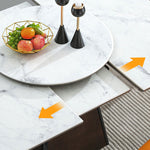 Elegant Ceramic Table in Versatile White, Dark, and Brown Shades fjnl-1580