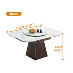 Elegant Ceramic Table in Versatile White, Dark, and Brown Shades fjnl-1580