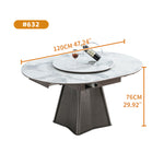 Elegant Ceramic Table in Versatile White, Dark, and Brown Shades fjnl-1580