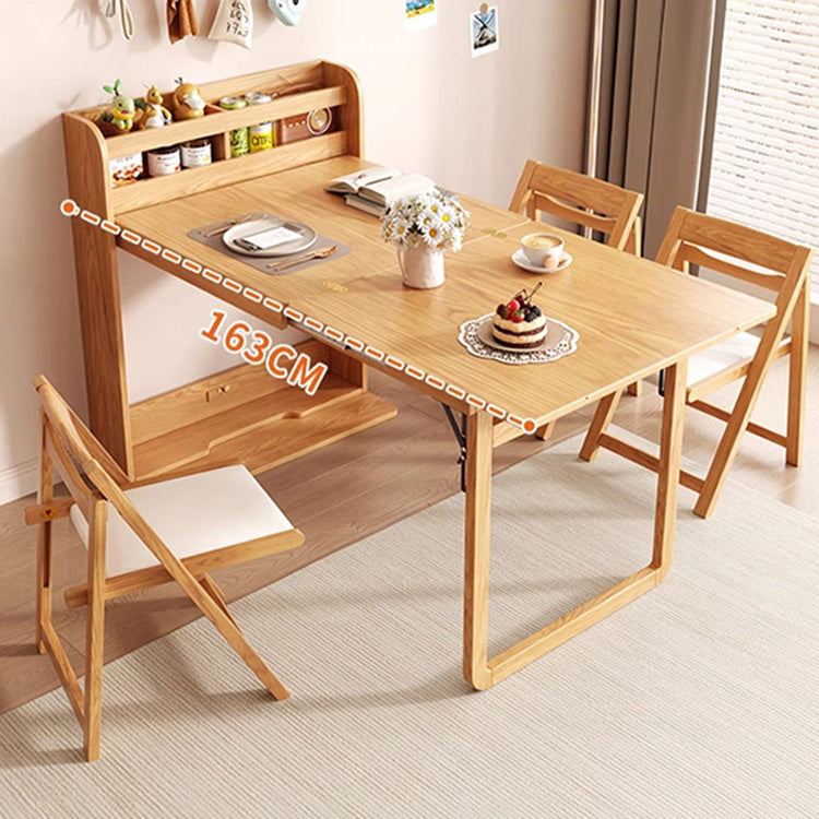 Solid Wood Brown Natural Wood Table - Timeless Elegance for Your Home fjnl-1590