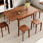 Modern Solid Wood Dining Chair in Faux Leather – Black, Brown, or White fjnl-1595