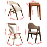 Modern Solid Wood Dining Chair in Faux Leather – Black, Brown, or White fjnl-1595