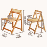 Elegant Natural Wood Dining Table - Brown Ash & Oak Wood with Glass and Rattan Accents fjnl-1605