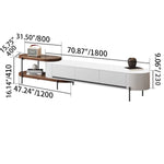 Stylish Round Tea Table - Solid Wood & Ceramic Sintered Stone Design fjnl-2448