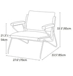 Modern Cotton-Ramie Lounge Chair with Ash Wood Accents - Stylish Comfort for Your Living Space fjnw-4547