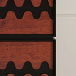 Stylish Oak Pine TV Cabinet with Unique Storage Design - Home Entertainment Center fjnw-4558