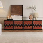 Stylish Oak Pine TV Cabinet with Unique Storage Design - Home Entertainment Center fjnw-4558