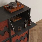 Stylish Oak Pine TV Cabinet with Unique Storage Design - Home Entertainment Center fjnw-4558