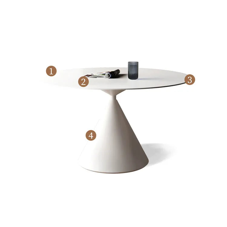 Sleek Modern Ceramic Sintered Stone Dining Table - Perfect for Elegant Interiors fjx-2637