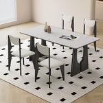 Elegant Sintered Stone Ash Wood Table – Modern Durable Design for Stylish Living & Dining Spaces fjx-2643