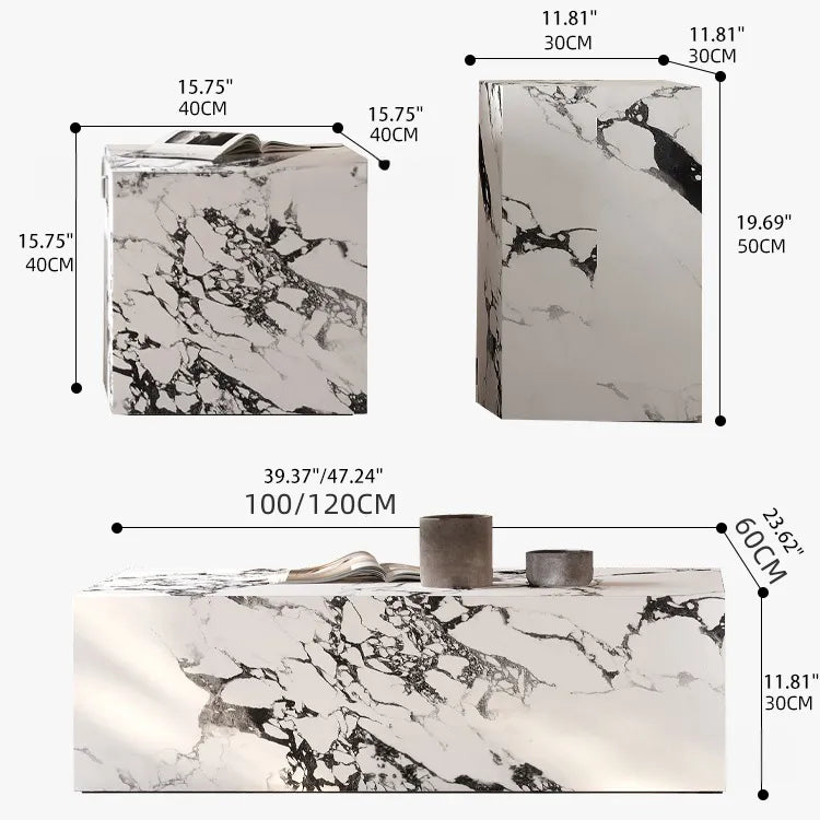 Modern Ceramic Sintered Stone Tea Table Set – Elevate Your Living Space fjx-2644