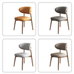 Premium Solid Wood Chair with Microfiber Leather Upholstery fjx-2656