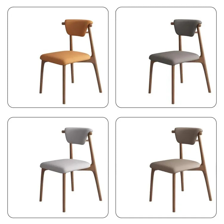Stylish Oak Dining Chair with PU Leather Upholstery – Modern Elegance for Your Space fjx-2666