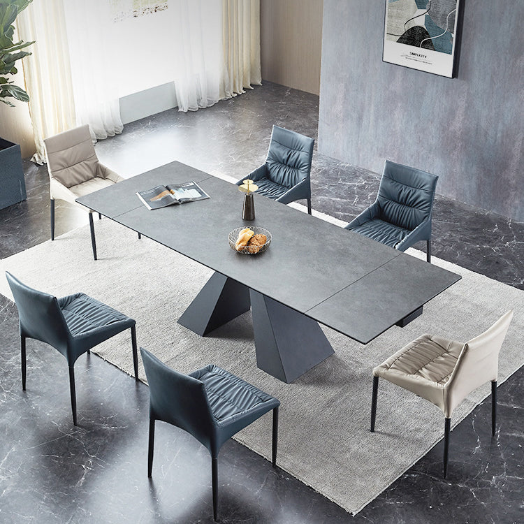 Premium Sintered Stone Table with Durable Aluminum Alloy & Carbon Steel Frame fjx-2669
