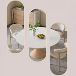 Elegant Ash Wood and Ceramic Sintered Stone Dining Table - Modern Design Furniture fjx-2671