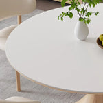 Elegant Ash Wood and Ceramic Sintered Stone Dining Table - Modern Design Furniture fjx-2671
