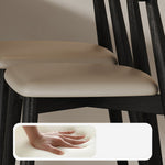 Elegant Oak Wood Chair with Microfiber Leather Upholstery fjx-2676