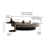 Modern Stainless Steel Carbon Steel Solid Wood Tea Table for Home and Office fjx-2686