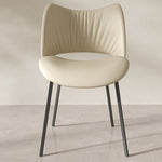 Modern Faux Leather Chair with Sturdy Carbon Steel Frame fjx-2687