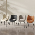 Modern Faux Leather Chair with Sturdy Carbon Steel Frame fjx-2687