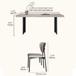 Durable Sintered Stone Aluminum Alloy Table - Sleek & Modern Design fjx-2689