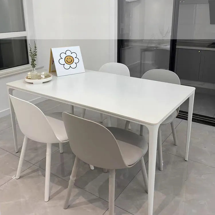 Modern Minimalist Dining Table - Ceramic Sintered Stone & Aluminum Alloy Design fjx-2698