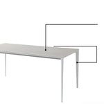 Modern Minimalist Dining Table - Ceramic Sintered Stone & Aluminum Alloy Design fjx-2698