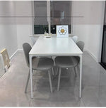 Modern Minimalist Dining Table - Ceramic Sintered Stone & Aluminum Alloy Design fjx-2698