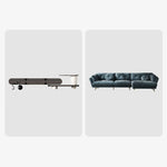 Modern Tempered Glass Tea Table with Sleek Design and Unique Storage fkb-4368