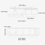 Sleek Pine Multi-layer TV Cabinet - Modern Storage Solution for Living Room Decor fkb-4369