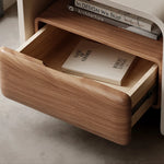 Modern Solid Wood Multi-Layer Bedside Cupboard | Stylish Nightstand for Elegant Interiors fkb-4374