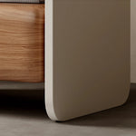 Modern Solid Wood Multi-Layer Bedside Cupboard | Stylish Nightstand for Elegant Interiors fkb-4374