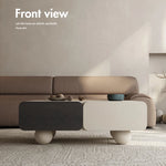Modern Multi-layer Board Tea Table with Ceramic Sintered Stone Top for Elegant Living Rooms fkb-4380