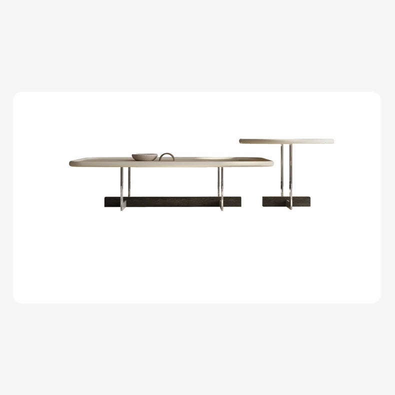 Modern Multi-layer Board Tea Table with Ceramic Sintered Stone Top for Elegant Living Rooms fkb-4380