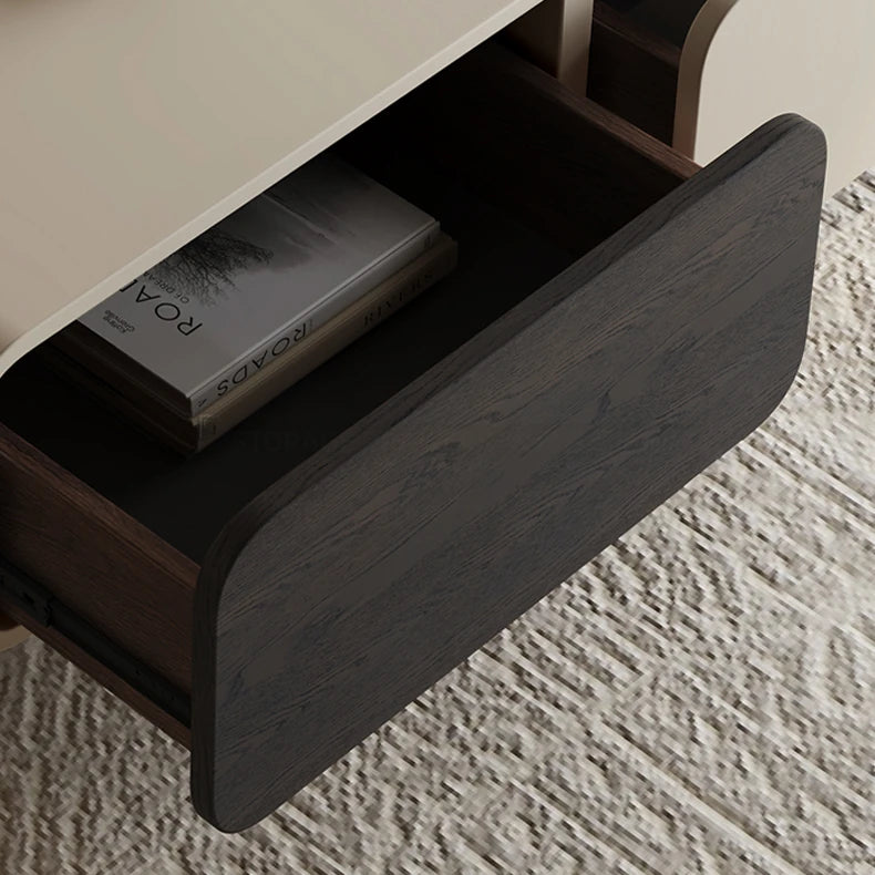 Modern Multi-layer Board Tea Table with Ceramic Sintered Stone Top for Elegant Living Rooms fkb-4380