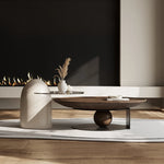 Modern Multi-Layer Board and Tempered Glass Tea Table – Stylish Living Room Accent Furniture fkb-4381