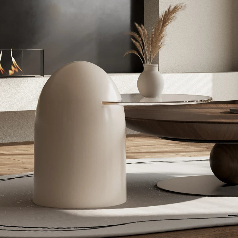 Modern Multi-Layer Board and Tempered Glass Tea Table – Stylish Living Room Accent Furniture fkb-4381