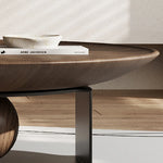 Modern Multi-Layer Board and Tempered Glass Tea Table – Stylish Living Room Accent Furniture fkb-4381