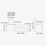 Modern Pine Makeup Table with Glass Top | Stylish Vanity for Elegant Interiors fkb-4383