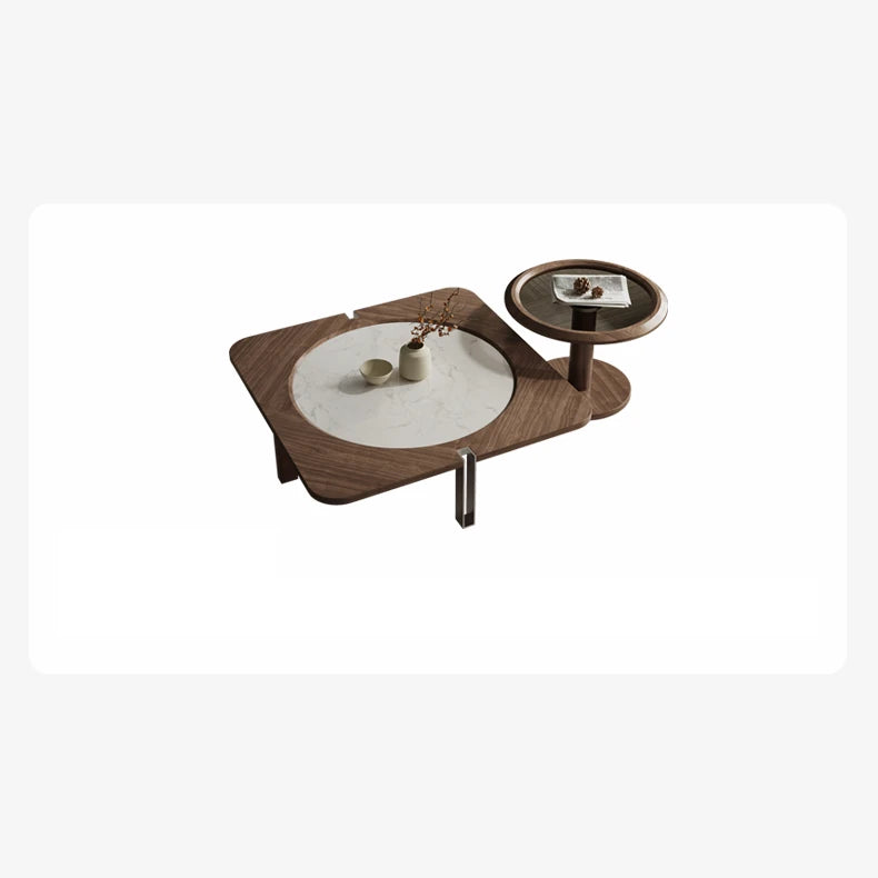 Elegant Multi-Layer Board and Stainless Steel Tea Table with Modern Design fkb-4389
