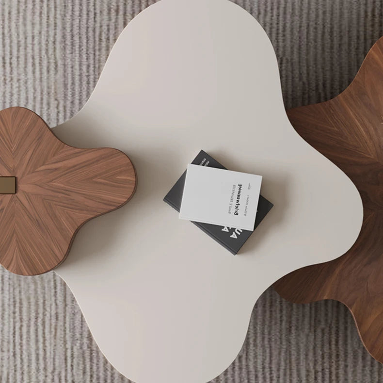 Elegant Multi-Layer Board and Stainless Steel Tea Table with Modern Design fkb-4389