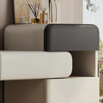 Chic Faux Lambswool Stool - Modern Comfort for Your Space fkb-4392