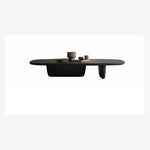 Sleek Multi-Layer Board Tea Table with Stainless Rattan Design and Synthetic Leather Accents fkb-4393