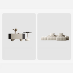 Modern Solid Wood TV Cabinet with Sleek Design - Multi-layer Storage Solution fkb-4394