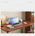 Solid Brown Natural Wood Table with White Rubber Wood Accents fl-246