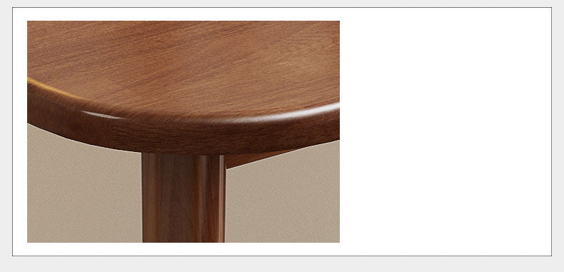 Solid Brown Natural Wood Table with White Rubber Wood Accents fl-246