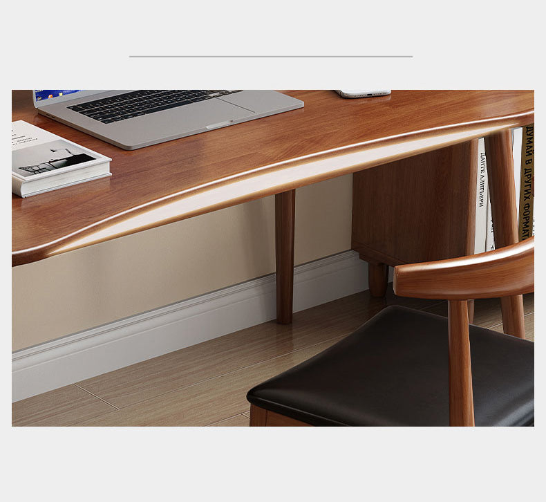 Solid Brown Natural Wood Table with White Rubber Wood Accents fl-246